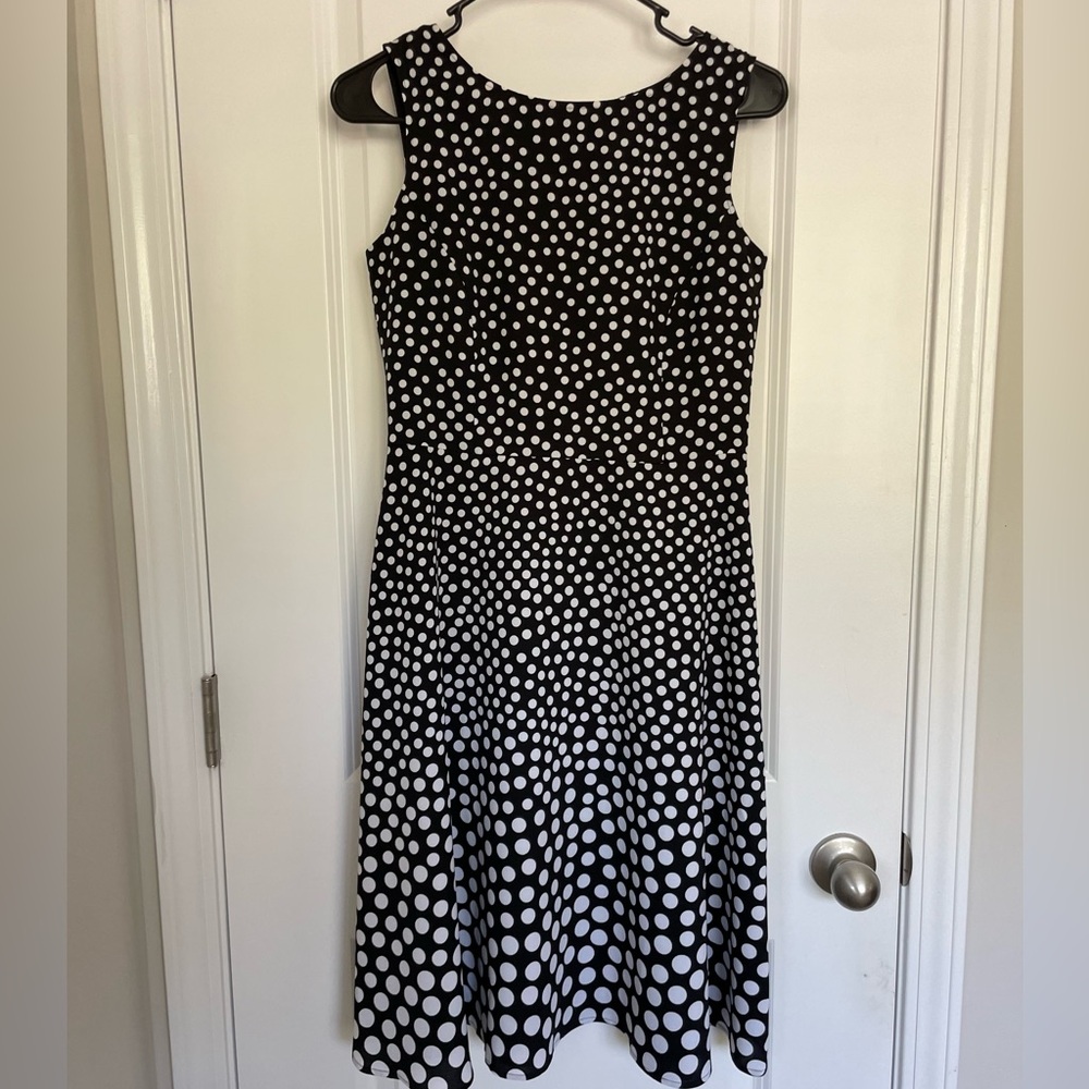 Talbots sleeveless polka-dot dress